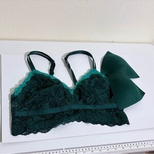 Auden Long Line Emerald Green Bra Bralette size XL